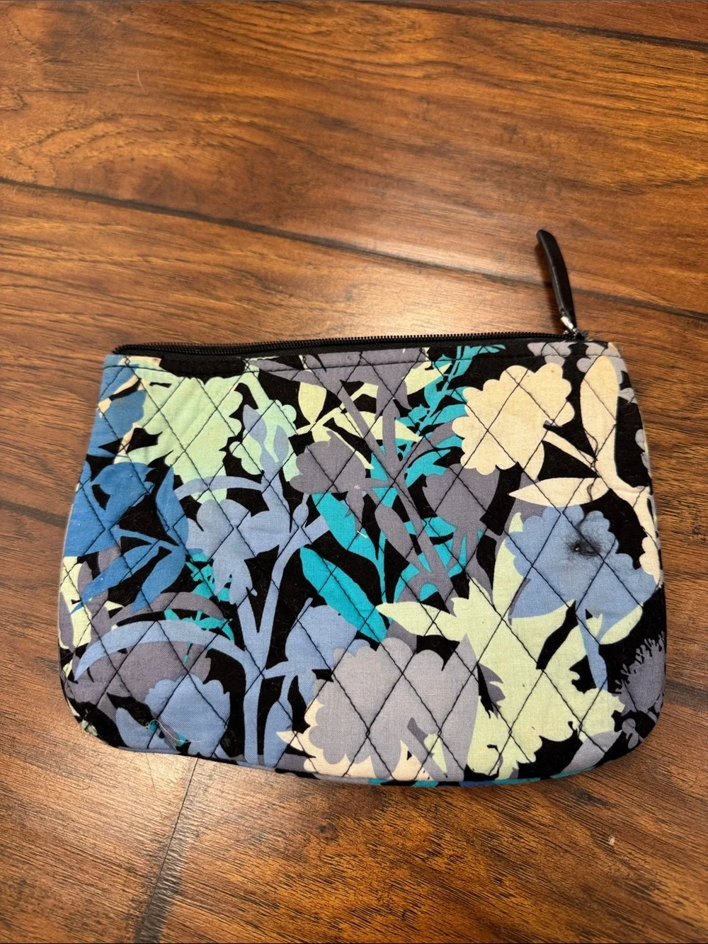 Vera Bradley Camofloral Medium Cosmetic Bag Quilted Zip Pouch Retired